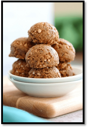 PEANUT BUTTER BALLS WITH RICE KRISPIES OR OATS