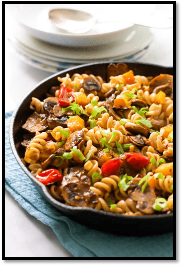 Fusilli with Mushroom and Roasted Butternut Squash