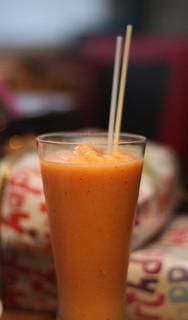 The Strawberry Mango Sunrise Smoothie