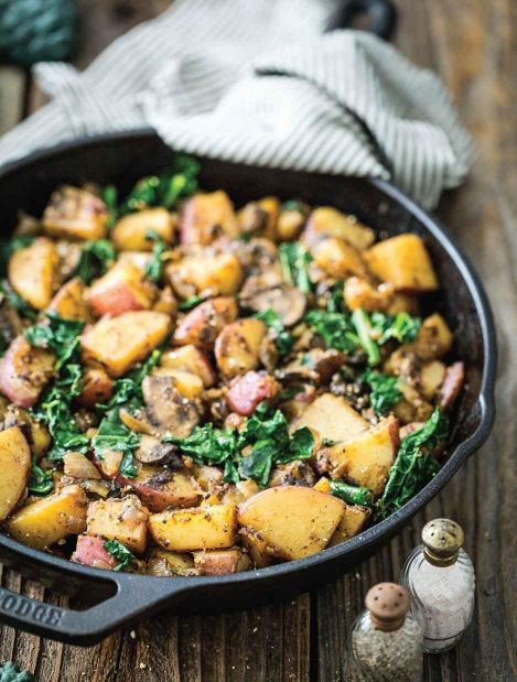 Mushroom-Kale Skillet Hash
