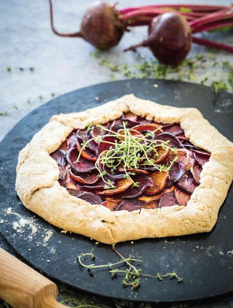 Balsamic-Roasted Beet & Cheese Galette