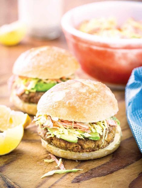 Fillet o’ Chickpea Sandwich with Tartar Sauce Slaw