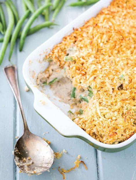 Green Bean Casserole with Crispy Onion Topping