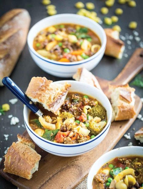 Tempeh Sausage Minestrone