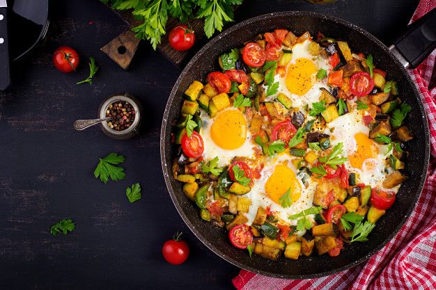 Zucchini Eggplant Hash