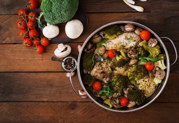 Steamed Chicken Thigh With Veggies