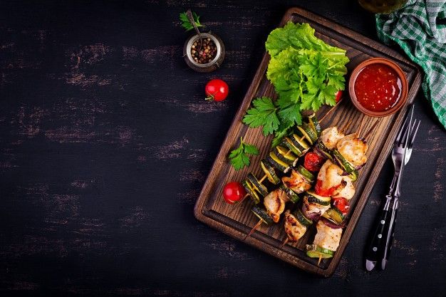 Lamb Zucchini Skewer