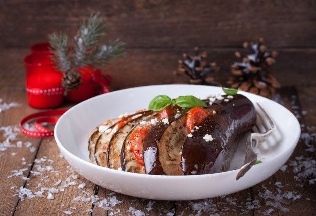 Hasselback eggplants