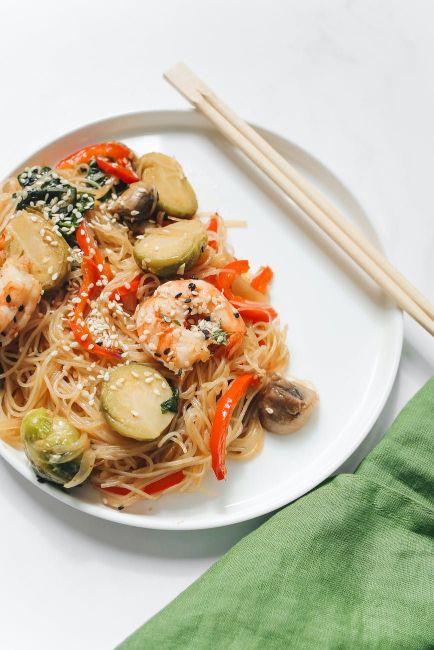 Shirataki With Shrimp And Veggies