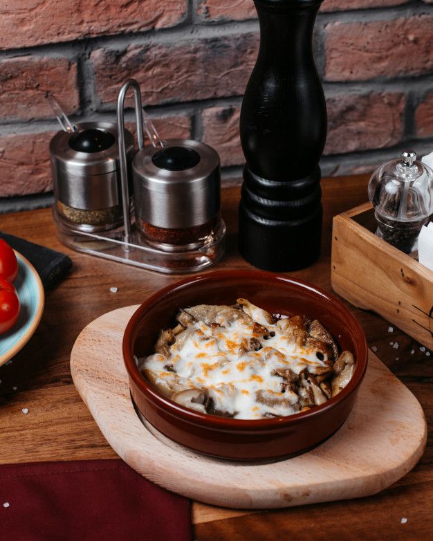 Baked Mushrooms with Cheese